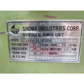 Showa Daikin VDRU-1A-40BHX amp; AKS30 hydraulic power unit from okuma LC20-25C