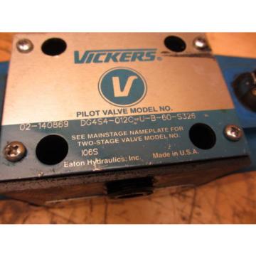 Vickers DG4S4-012C-U-B-60-S326 Hydraulic Pilot Valve 879141 Coil 02-140869