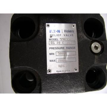 Eaton Vickers 590960 Hydraulic Relief Valve CG-10 C-30 120 GPM