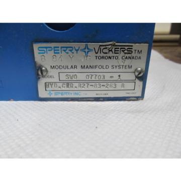 Sperry Vickers Hydraulic Modular Manifold System SWO 07703 - 1