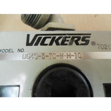 Vickers Hydraulic Solenoid Valve DG4S-5-7C-W-H-10 DG4S57CWH10 24 VDC Used