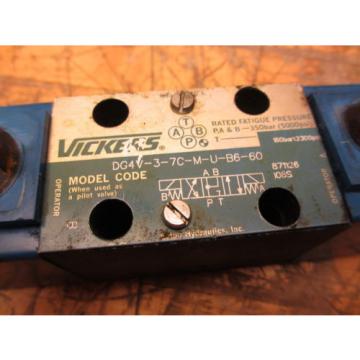 Vickers DG4V-3-7C-M-U-B6-60 Hydraulic Valve 871126 Coils B 507833