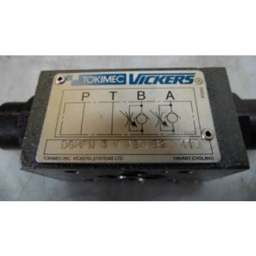 Vickers Hydraulic Valve, DGMFN-3-Y-A2W-B2W-41J, Used, WARRANTY