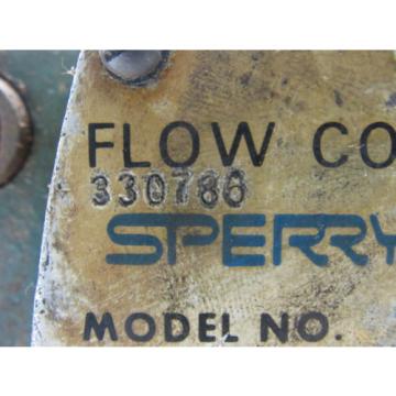 Sperry Vickers FG 03 28 22 330786 Hydraulic Flow Control Valve No Key Used