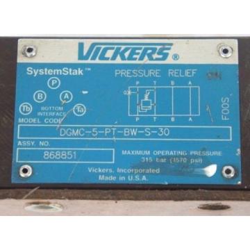 VICKERS DGMC-5-PT-BW-S-30 SYSTEMSTAK PRESSURE RELIEF VALVE ASSY NO 868851