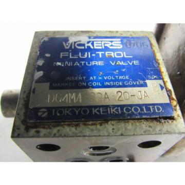 Vickers DG4M4-32A-20-JA Flui-Trol Mini Directional Valve Block 100V Coil