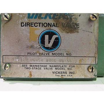 VICKERS 434917 DG4S4 016C WB 50 HYDRAULIC DIRECTIONAL CONTROL VALVE GOOD