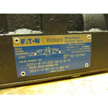 Eaton Vickers DG5V-8-H-33C-M-U-B-10 Hydraulic Directional Control Valve Origin 120V