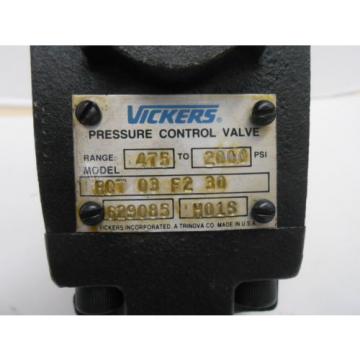 VICKERS RCT-03-F2-30 ⅜#034; 475-2000 PSI HYDRAULIC PRESSURE CONTROL VALVE