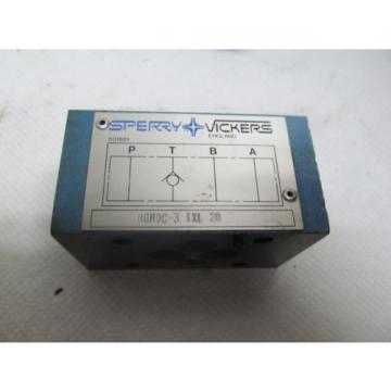 Sperry Vickers Hydraulic Check Valve DGMDC-3 TXL 20