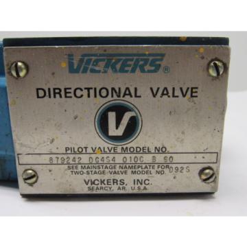 Vickers 879242 DG4S4 010C B 60 Hydraulic Solenoid Valve 110/120V 5000 PSI