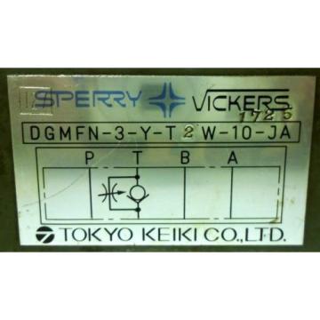 SPERRY VICKERS TOKYO KEIKI CO LTD HYDRAULIC VALVE DGMFN-3-Y-T2W-10-JA