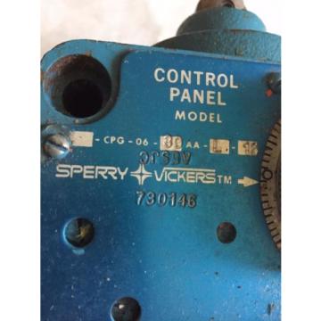 VICKERS CPG-06-30AA-L-12,CPG-06 HYDRAULIC DUAL FEED CONTROL PANEL A5SJC sperry