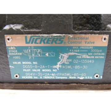 Vickers Valve DG5S-8-2A-T-M-FPA5WL-B5-30 Pilot Valve DG4V-3S-2A-m-FPA5WL-B5-60