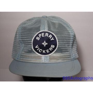 Vintage 1980s SPERRY VICKERS Hydraulic Systems Advertising Snapback Mesh Hat Cap