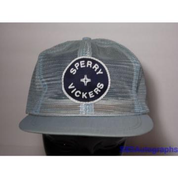 Vintage 1980s SPERRY VICKERS Hydraulic Systems Advertising Snapback Mesh Hat Cap