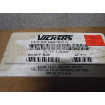 Vickers 22167 Hydraulic Filter Element V6021B4C10 10 MICRON, 13#034;