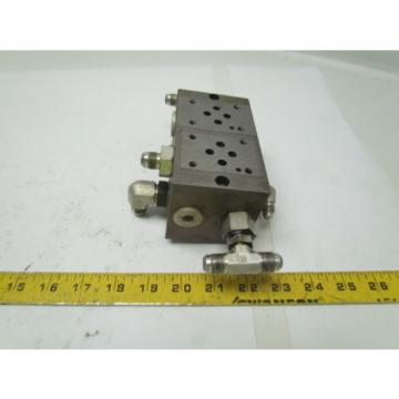 Vickers DGMS-3-2E-10-S 2 station hydraulic subplate port size SAE 3/4-16 UNF-2B