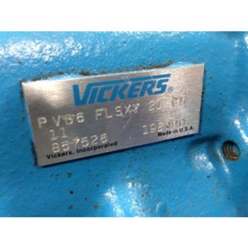 VICKERS PVB6 FL SXY 21 CM 11 HYDRAULIC PISTON PUMP 857526 REFURBISHED G2