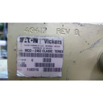 VICKERS HYDRAULIC VALVE #1022717J MODEL#MCD-2462 CLASSIC:TEREX USED