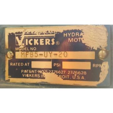 MFB5-UY-20, Vickers, Hydraulic Motor