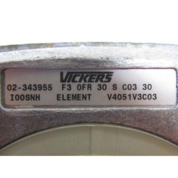 Vickers F3 OFR 30 S C03 30 Hydraulic Return Line Filter 30 GPM SAE 16 600 PSI