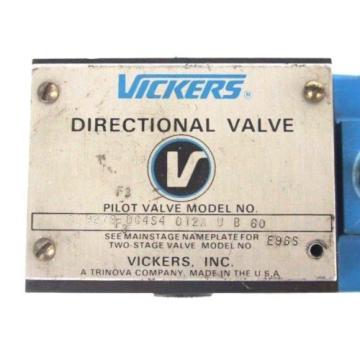 VICKERS DG4S4-012A-U-B-60 DIRECTIONAL VALVE 879279 W/ 879141 COIL