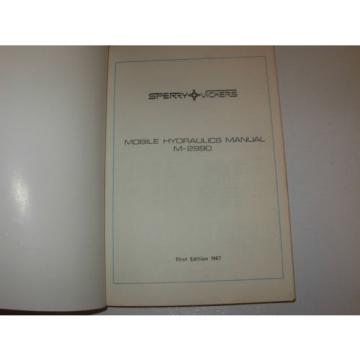 Vickers Mobile Equipment Hydraulics Manual , 1st Edition , issued 1697
