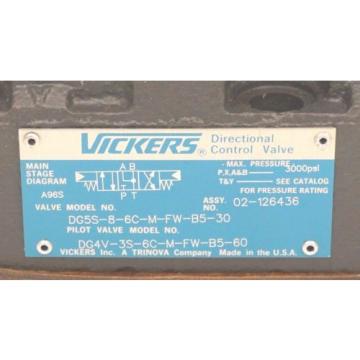 Origin VICKERS DG5S-8-6C-M-FW-B5-30 DIRECTIONAL CONTROL VALVE 02-126436