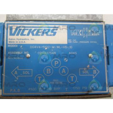VICKERS DG4V4-012C-M-WL-H5-10 VALVE USED