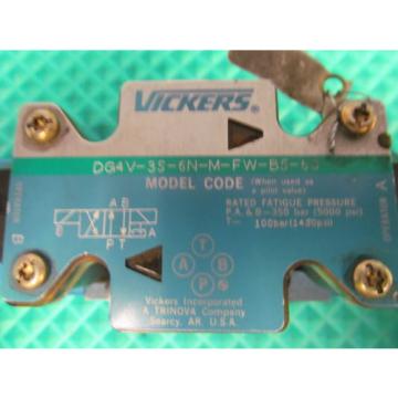 Vickers Hydraulic Valve For Parts Only DG4V-3S-6N-M-FW-B5-60 FREE SHIPPING