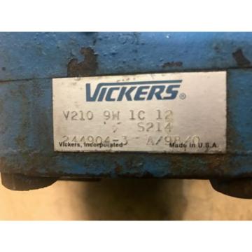 USED  VICKERS V210-9W-1C-12-S214 HYDRAULIC VANE PUMP