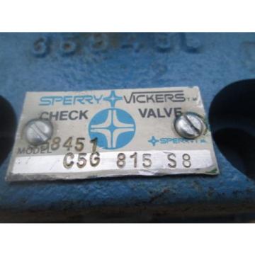 Sperry Vickers  C5G 815 S8 Hydralic Check Valve