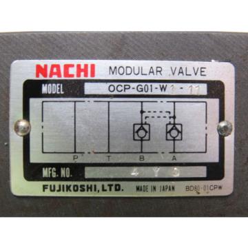 Nachi OCP-G01-W1-11 Pilot Operated Check Modular Valve Hydraulic