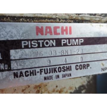 NACHI HYDRAULIC OIL PUMP MOTOR LTIS85-NR UPV-0A-8N1-07A-4-20 PVS-0B-8N1-20