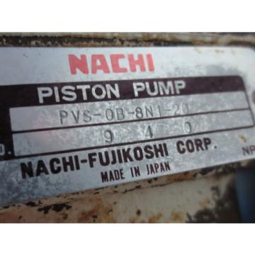 NACHI HYDRAULIC OIL PUMP MOTOR LTIS85-NR UPV-0A-8N1-07A-4-20 PVS-0B-8N1-20