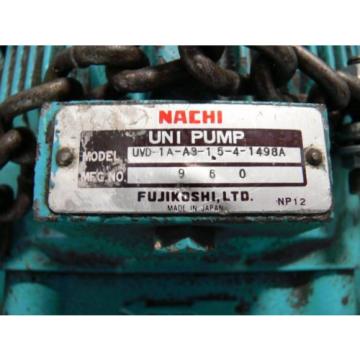 NACHI VDR-1B-1A3-B VARIABLE VANE HYDRAULIC amp; UNI PUMP  WITH TANK amp; OIL COOLER