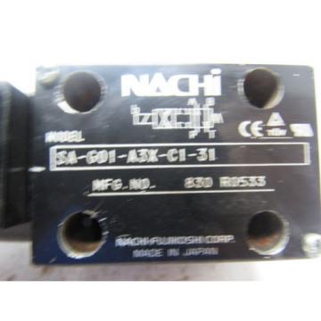 Nachi SA-G01-A3X C1-31 Solenoid Operated Hydraulic Directional Control Valve