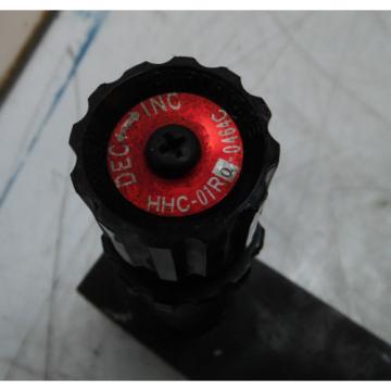 Nachi Dual Hydraulic Cartridge Valves, HHC-01R0-0464C, w/ Manifold, Used