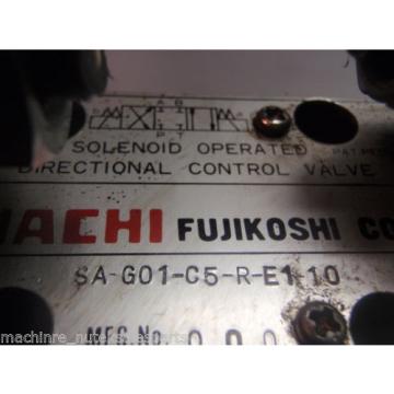 NACHI FUJIKOSHI SOLENOID OPERATED CONTROL HYDRAULIC VALVE SA-G01-C5-R-E1-10
