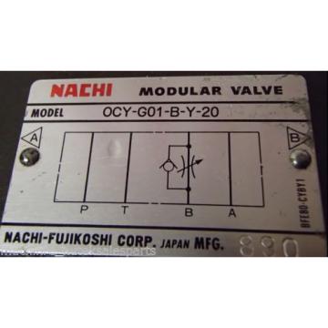 NACHI Modular Valve OCY-G01-B-Y-20 _ OCYG01BY20