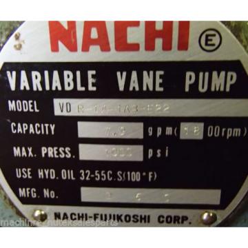 Nachi Variable Vane Pump VDR-1A-1A3-E22 _ VDR1A1A3E22 _ Check Valve CA-T03-1-20