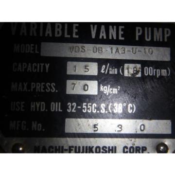 Nachi Variable Vane Pump amp; Motor_VDS-0B-1A3-U-10_VDS-OB-1A3-U-10