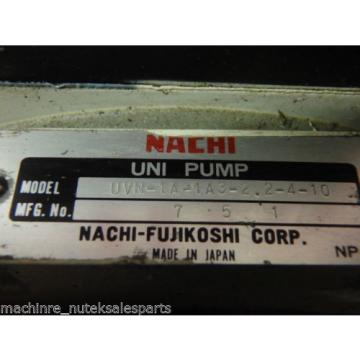 Nachi Uni Pump UVN-1A-1A3-22-4-10  _ UVN1A1A322410 _ Motor TWF4912BF _ VDN-1A3