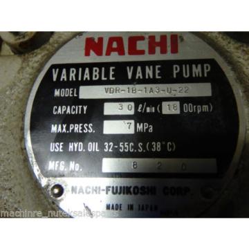 Nachi Variable Vane Pump VDR-1B-1A3-U-22 _ VDR1B1A3U22 30l/min