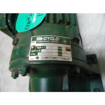 Sumitomo SM-Cyclo Induction Geared Motor, CNHM-01-4075Y-43, 43:1,  WARRANTY