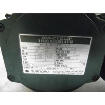 Sumitomo SM-Cyclo Induction Geared Motor, CNHM-01-4075Y-43, 43:1,  WARRANTY
