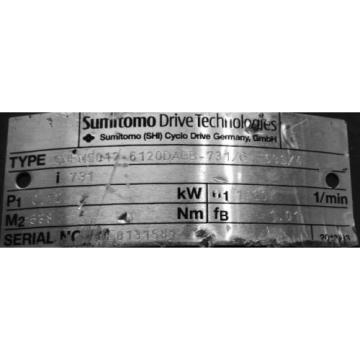 SUMITOMO Drive Getriebemotor CNFMS012-6120DAGB-731/GF63S/4 I=731 - unused -