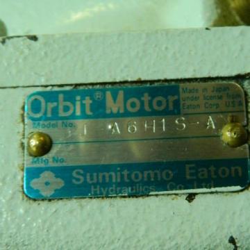 Sumitomo Eaton Hydraulic Orbit Motor J-A6H1S-A, Used, WARRANTY