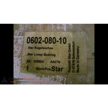REXROTH STAR 0602-080-10 STAR LINEAR BEARING OUTSIDE DIAMETER 4 11/16, N #163859